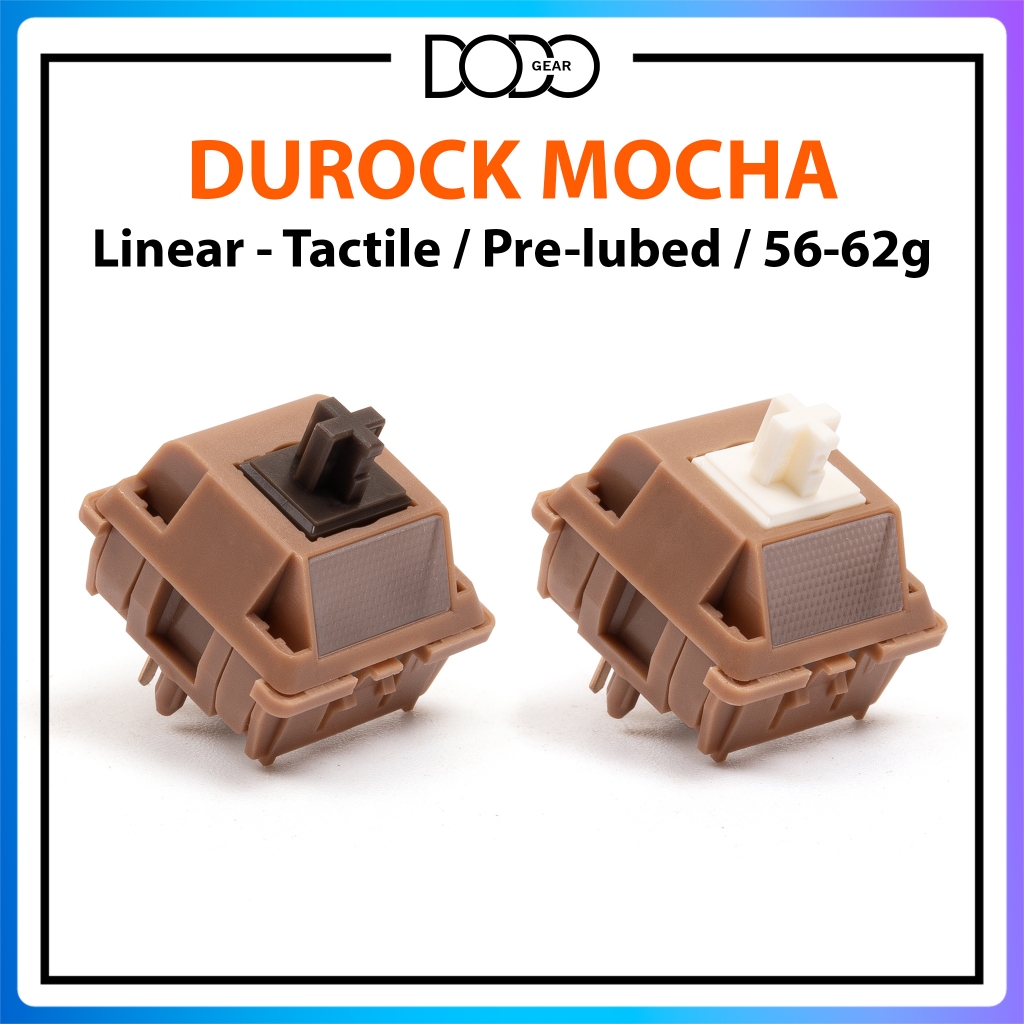 Switch Durock Mocha Silk Mocha Chocolate 5 PIN Linear 56g Tactile 62g công tắc bàn phím Switch Duroc