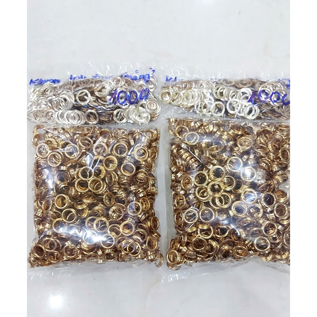 Khoen mắt cáo 10mm Khoen ore 10mm Thau không gỉ (mỏng) Khuy luồn vải Phụ liệu may mặc