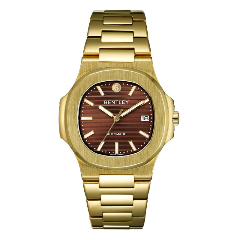 [Chính Hãng 100%] Đồng Hồ Nam Bentley BL2340 (2340) Máy Cơ (Automatic) Kính Sapphiare Mặt Vuông Siz 