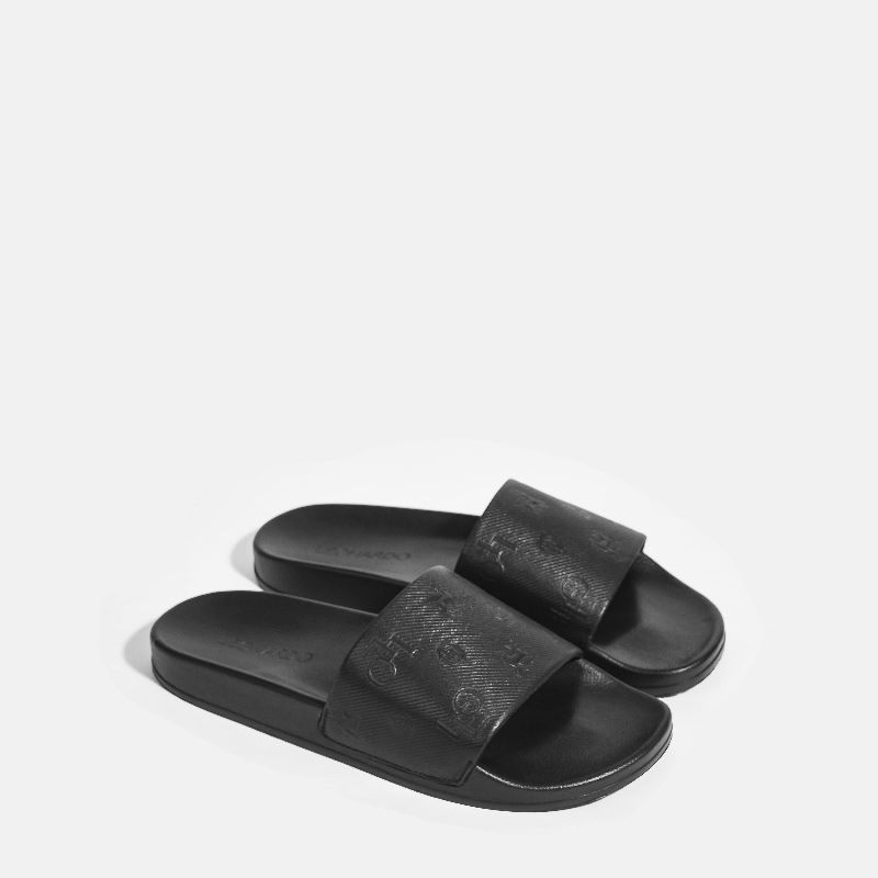 Dép nam Leonardo quai da Microfiber bền chắc đế chống trượt tối giản - Dép Damien