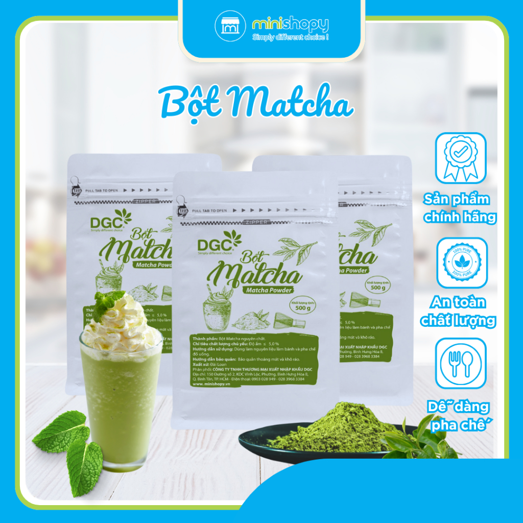 Bột Matcha Đài Loan 100g – Pha Trà Sữa, Làm Bánh, Đồ Uống