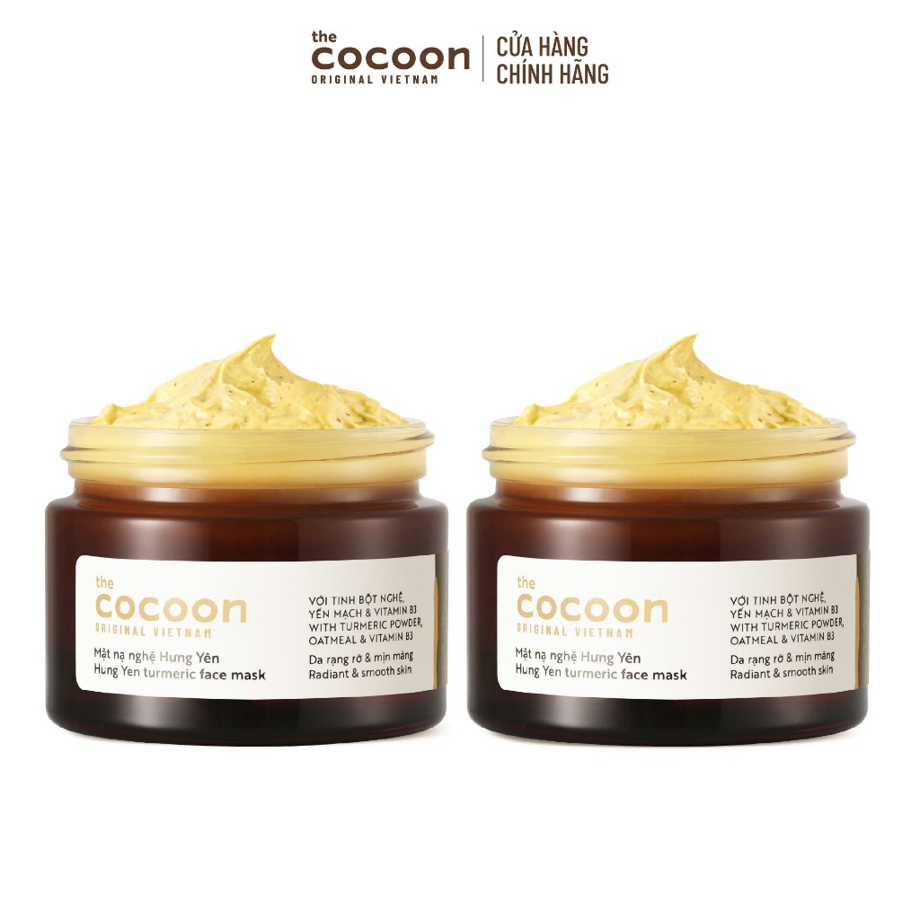 [MUA 2 GIẢM 38%] Combo 2 Mặt Nạ Nghệ Hưng Yên Giúp Sáng Da Và Mờ Thâm Cocoon 30ml
