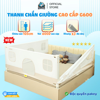 [ĐỘC QUYỀN] Thanh Chắn Giường Pakey 2025 Cao Cấp, Chắn Giường Nâng Hạ 1&2 Bên Dễ Dàng Chiều Cao Tối Đa 105cm