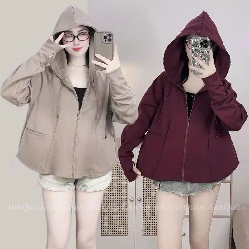 Áo Khoác Chống Nắng Nữ Vải Umi Dày Dặn Mềm Mịn,Form Dáng Xoè Trẻ Trung Chống Tia UV
