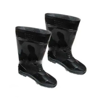 Ủng cao su Hoa san cao cổ màu đen có lót nam/ nữ ( bốt boot)