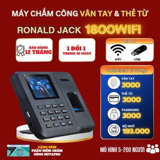 Máy chấm công vân tay Mini Ronald Jack 1800WIFI nhỏ gọn, dễ dàng sử dụng