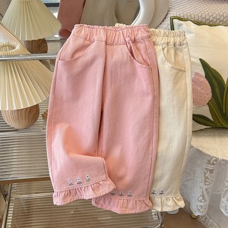  Quần kaki xuông ống bèo thêu hoa Little Maven cho bé gái 2-8 tuổi A2053 - Little Maven Chính Hãng 