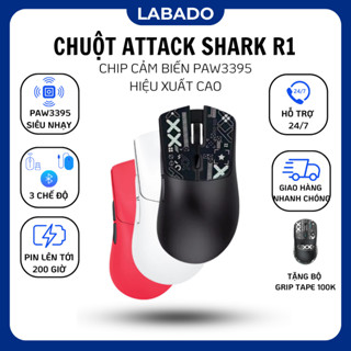 Chuột Bluetooth Máy Tính Không Dây Chip PAW3311 Attack Shark R1 18000DPI 3 Mode Kết Nối Có App Micro