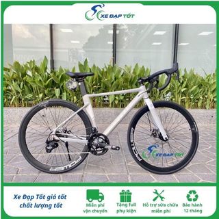  Xe Đạp Đua Dkaln Rs200 khung nhôm không mối hàn bản dẹt khí động học đề tay lắc líp nổ 