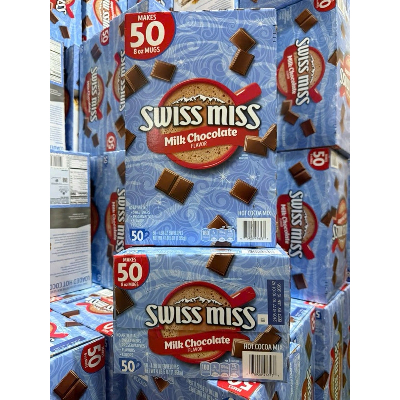 [Hàng Mỹ] Bột Swiss Miss Milk Chocolate - Hộp 50 gói