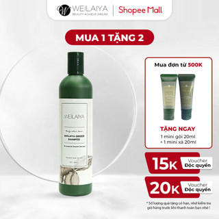 Dầu gội gừng trắng thảo dược Weilaiya Ginger Shampoo ngăn rụng và kích thích mọc tóc 400ml