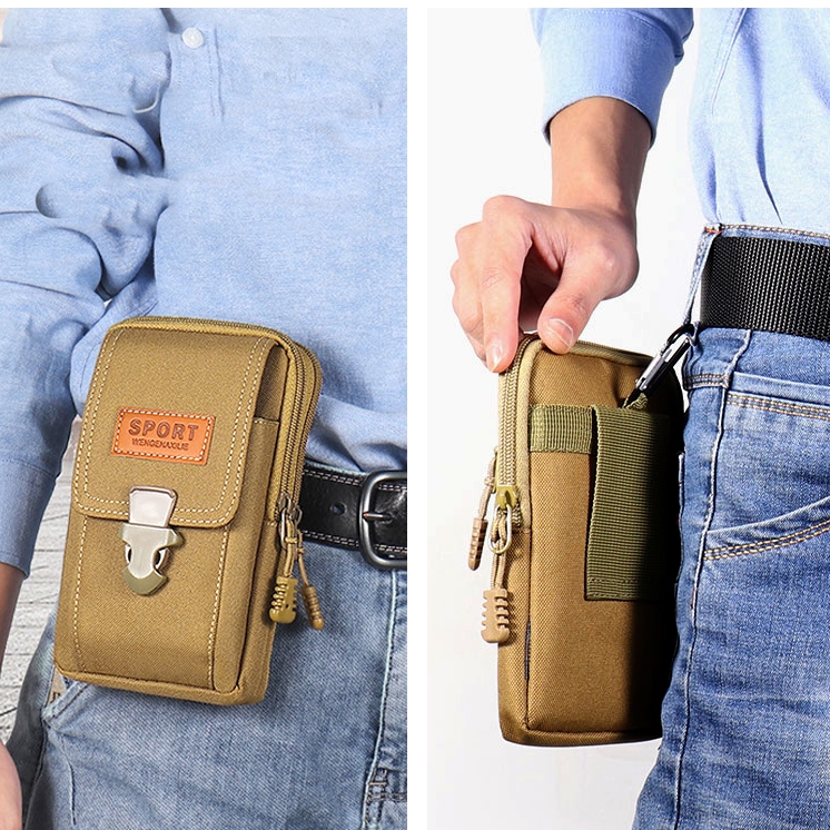 Túi Đeo Hông Nam Vải Bền Đẹp, Túi Đeo Thắt Lưng Đưng Điện Thoại Dụng Cụ Nhỏ Gọn Tiện Lợi