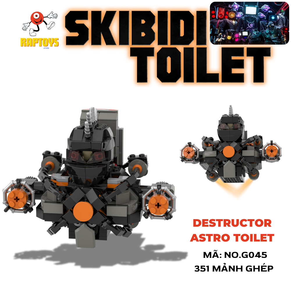 [Hỏa Tốc HCM] Skibidi toilet, Mô hình đồ chơi lắp ráp Skibidi Multiverse DESTRUCTOR ASTRO TOILET | N