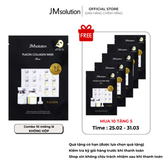 [MUA 10 TẶNG 5] Combo Mặt Nạ Dưỡng Da Săn Chắc Đàn Hồi JMSOLUTION PLACEN COLLAGEN MASK PURE