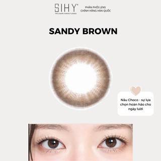 SIHY - Kính áp tròng, Lens [CẬN] Sandy màu nâu, độ cận 0-6 độ, chất liệu cao cấp Hàn Quốc
