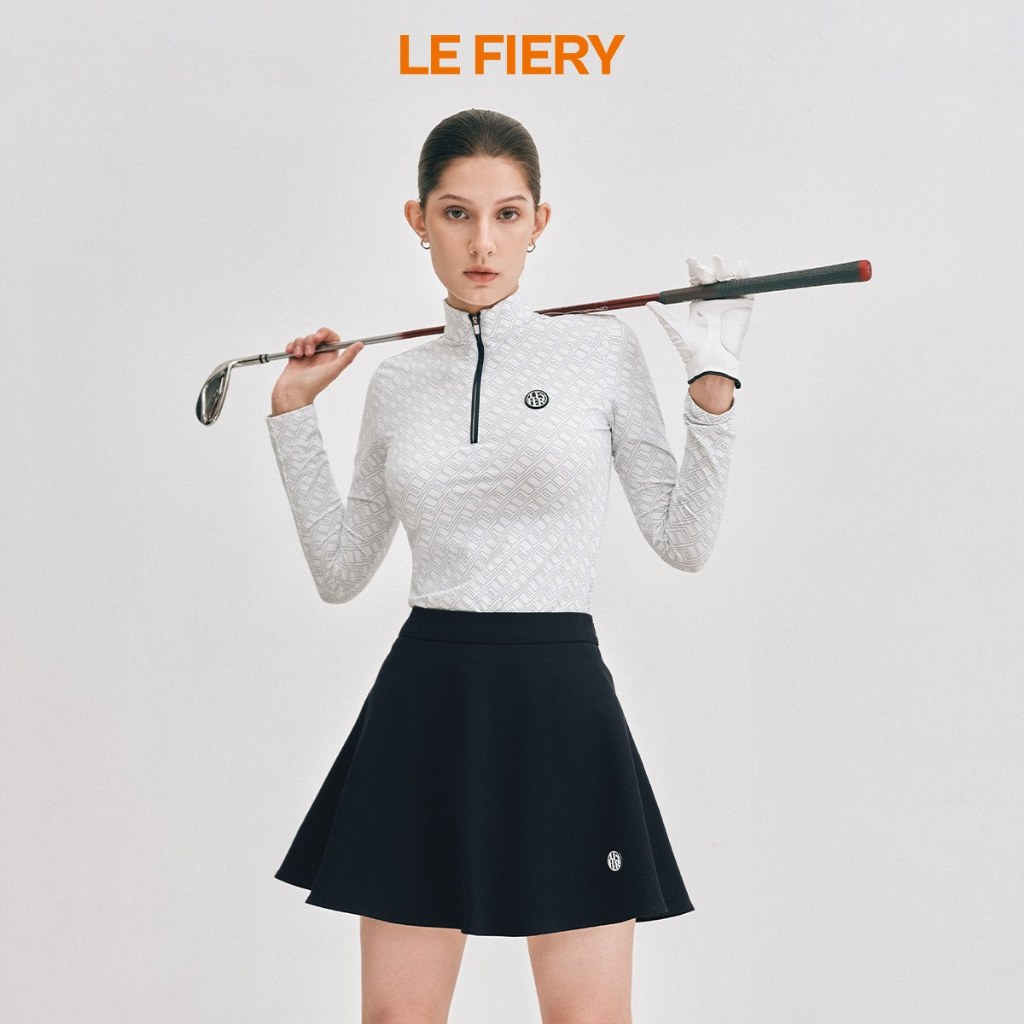 Chân Váy Xòe Golf Xanh Đen Thể Thao Cao Cấp Chính Hãng Le Fiery | Jennie Skirt in Navy Golf Sports