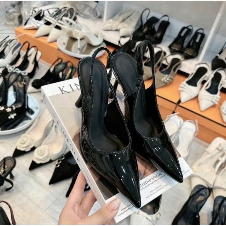 Giày cao gót chất da bóng mũi nhọn cao 5cm, 7cm, 9cm dành cho nàng đi chơi đi tiệc đây ạ | BigBuy360 - bigbuy360.vn