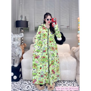 Áo Khoác, Đầm Chống Nắng Toàn Thân Thun Hoạt Hình Tăm Lạnh Freesize 70kg Có Nón, Túi Trong Tiện Lợi