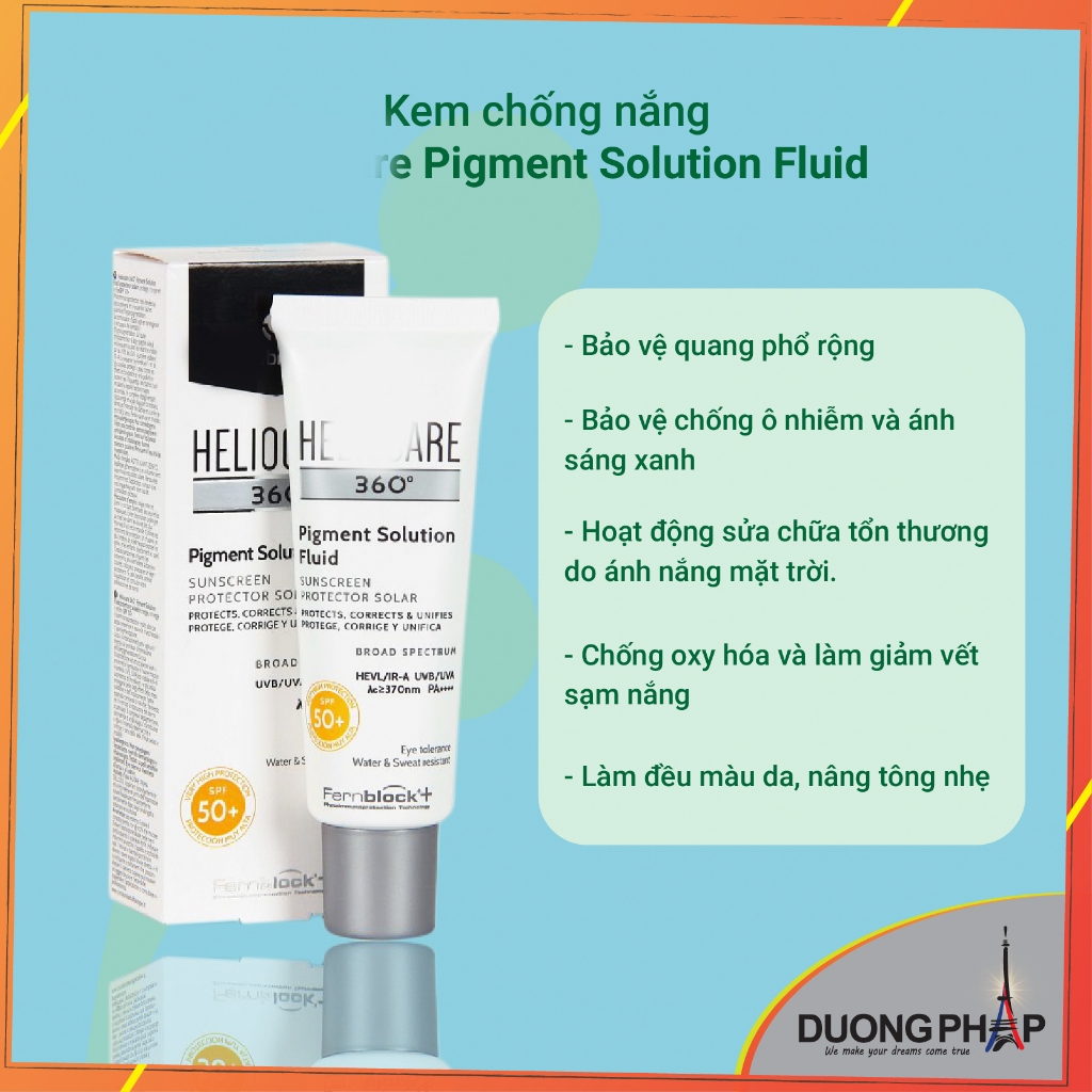 Kem chống nắng Helio Pigmet Solution Fluid 50ml ( Mẫu mới )