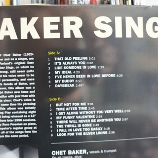 Chet Baker - Sings (1954 album) vinyl 180 Gram jazz