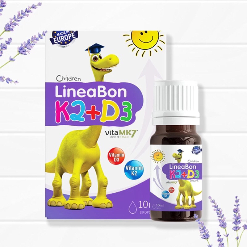 Linea.Bon D3 K2 10ml - Tăng hấp thu canxi, tăng chiều cao cho(đủ tem)