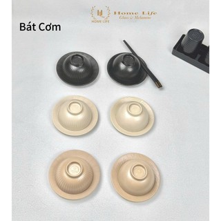 Bát cơm đen LBW045| Bát con melamine đen nhám