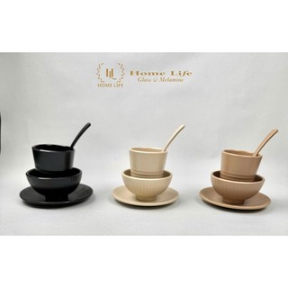 Bát cơm đen LBW045| Bát con melamine đen nhám