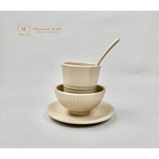 Bát cơm đen LBW045| Bát con melamine đen nhám