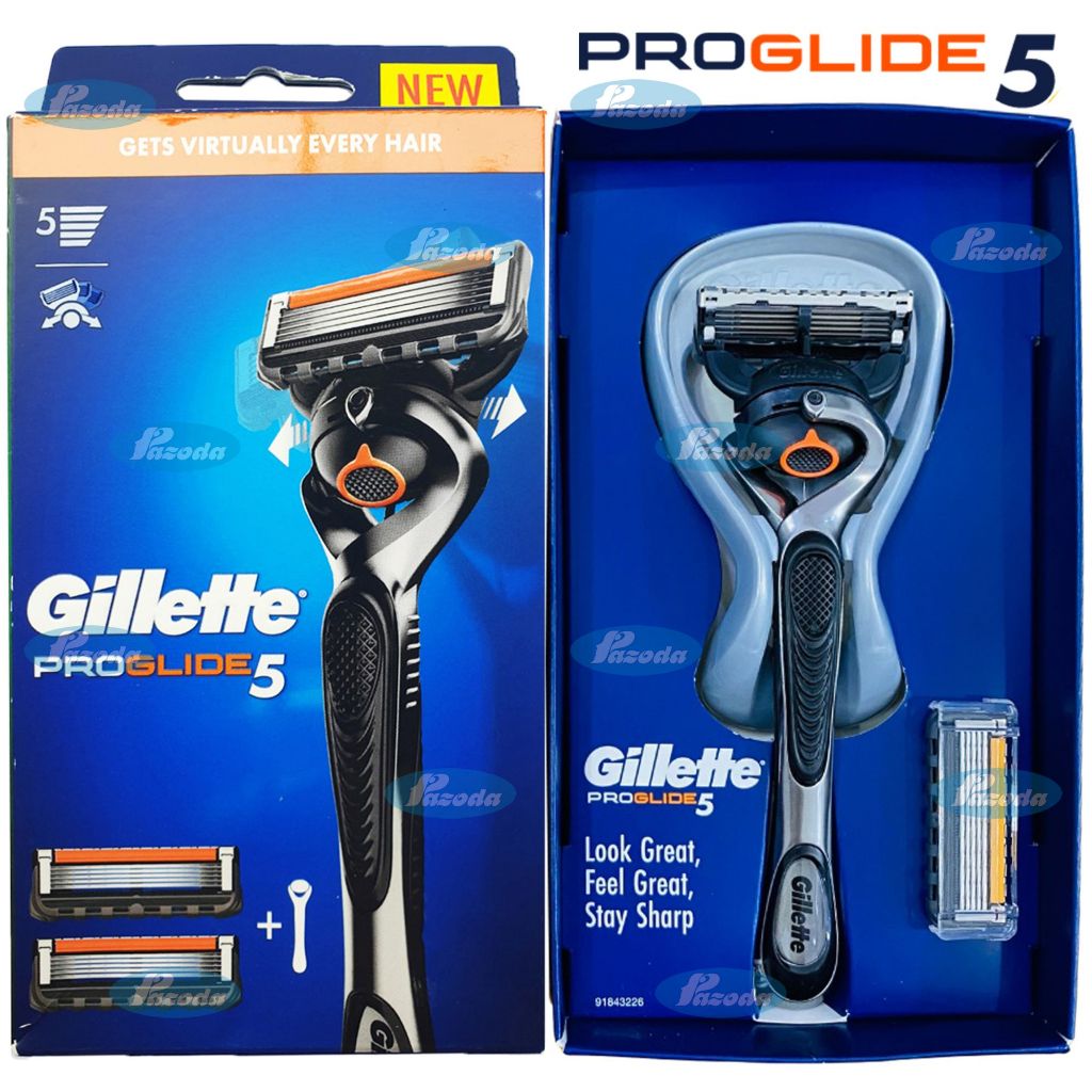 Dao cạo râu 5 lưỡi Gillette Proglide5 (1 tay cầm ,2 đầu cạo và 1 khay đựng)