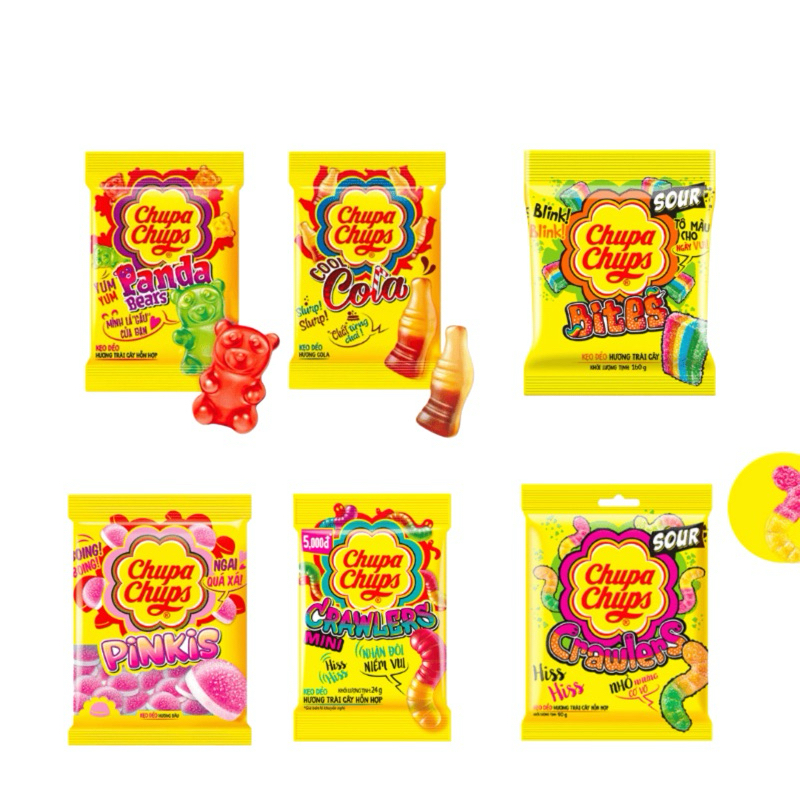 Combo 10 gói kẹo dẻo Chupa Chups (mùi ngẫu nhiên)
