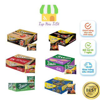 Thùng mì 3 Miền vị bò hầm rau thơm/ tôm chua cay/ gà sợi phở/ chay lá đa  x 30 gói