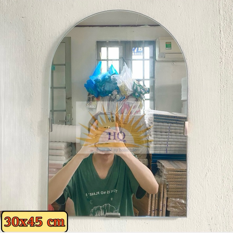 Gương soi treo pas hoặc dán tường kt 30x45cm - G402N