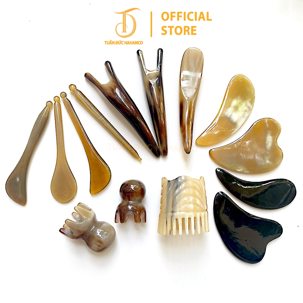 Dụng Cụ Massage Sừng HAHANCO Day Ấn Huyệt Lưu Thông Khí Huyết Tổng Hợp Nhiều Loại Lựa Chọn