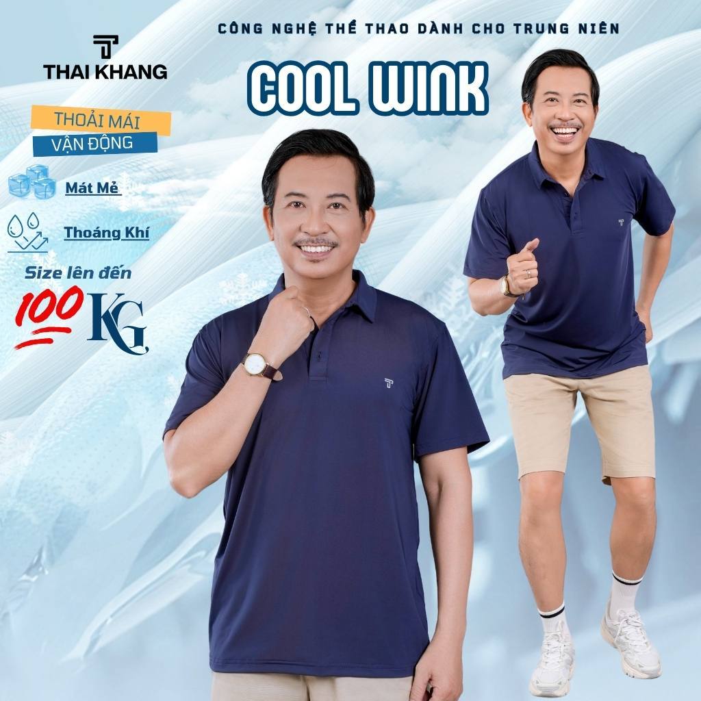 Áo thun nam trung niên Thái Khang vải thun lạnh mặc siêu mát ATK01