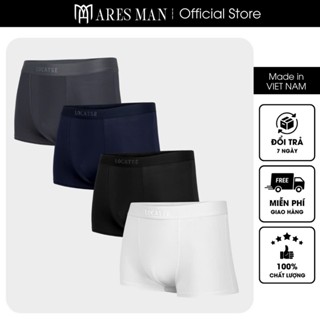 Combo 4 quần lót nam boxer thun lạnh cao cấp, kháng khuẩn co giãn 4 chiều phong cách nam tính