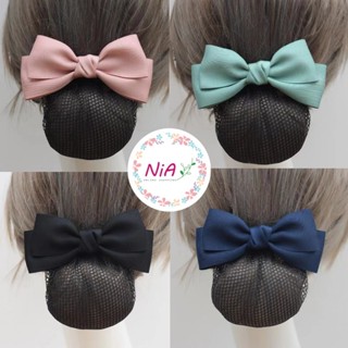 Kẹp tóc búi lưới nữ, cặp tóc công sở, văn phòng, đồng phục, kẹp lưới lớn, nhỏ kèm nơ PK198