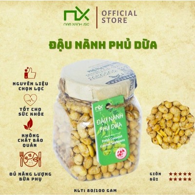 Đậu Nành Phủ Dừa Nam Xanh 80g(100g)