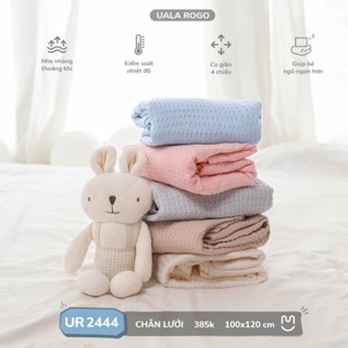 Chăn Cho Bé Sơ Sinh Uala rogo Chất Liệu Mềm Mại Thấm Hút Tốt, Chăn Lưới Đa Năng Cho Bé 100x120cm
