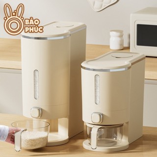 Thùng đựng gạo thông minh có nút ấn lấy gạo tự động - Hộp gạo chất liệu nhựa ABS cao cấp dung tích 5kg 10kg