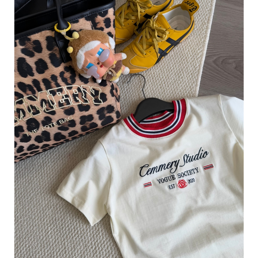 Áo Baby Tee CEMMERY Local Brand Chính Hãng Bloom Baby Tee Cotton 2 Chiều Cổ Dệt Màu Cream | BigBuy360 - bigbuy360.vn