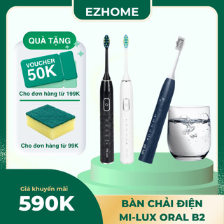 Bàn Chải Điện Đánh Răng Xiaomi Mi-Lux Oral B2 Công Nghệ Sóng Siêu Âm Làm Sạch Sâu Cho Người Lớn, Chống Nước Ipx7