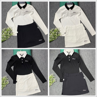 Sét thể thao nữ phù hợp chơi golf, tennis, pickleball đi chơi, đi làm đều xinh, chất thun co giãn, váy bên trong có quần