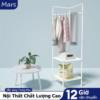 𝐌𝐚𝐫𝐬 Kệ Treo Quần Áo Kết Hợp Để Giày Kệ Kệ Góc Tường 2,3 Tầng Giá Treo Áo Kệ Đa Năng Kệ Góc Chữ V