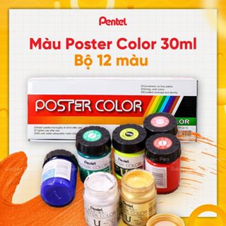 [Màu Lẻ] Màu Poster Pentel WPU – Màu Vẽ Pentel 30ml Tươi Sáng, Dễ Pha Chồng Màu, Vẽ Đa Chất Liệu