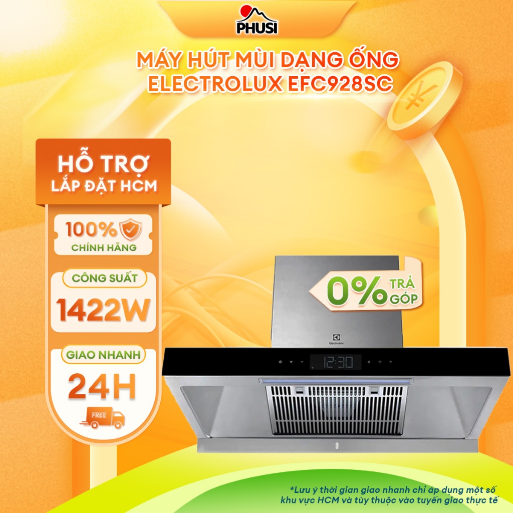 Máy Hút Mùi Dạng Ống Electrolux EFC928SC (90cm) [MIỄN PHÍ GIAO HCM]
