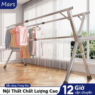 Giàn Phơi Quần Áo 2 tầng Thông Minh Gấp giá phơi đồ có bánh xe tặng 20 móc treo cố định  Sẵn có trong nhà và ngoài trời
