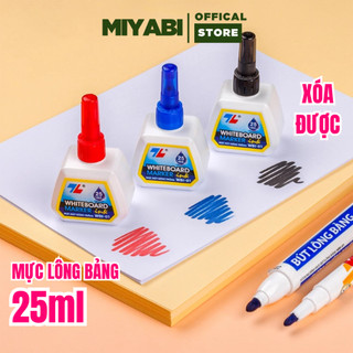 Mực bút lông bảng bôi được WBI-01 Thiên Long 3 màu, xanh/đỏ/đen, bơm tiện lợi, mực tươi, khô nhanh