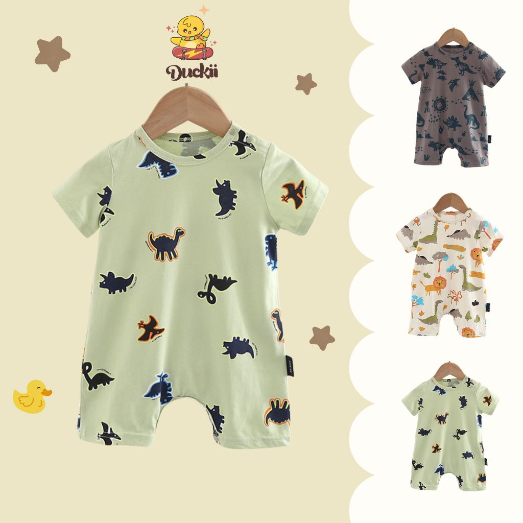 Bộ body chip body đùi cộc tay B34, bộ bodysuit đùi chất cotton mềm mát cho bé mặc hè, đồ ngủ đồ mặc 