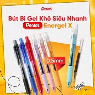 Bút Gel Bấm Pentel BLN105 – Nét Mượt, Nhanh Khô, Ngòi 0.5mm – Bút Bi Nước Nhiều Màu Cho Học Sinh