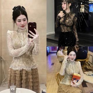 Áo Ren Cố 2P Dáng Ôm Body Dài Tay Dành Cho Nữ By Trang Mun H49